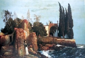 Arnold Böcklin - Villa by the Sea, 1878