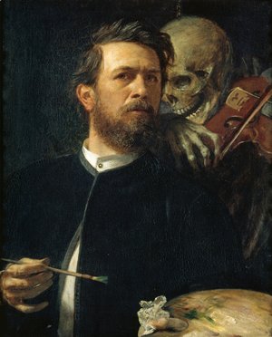 Arnold Böcklin - Self-portrait, oil on canvas, 1872