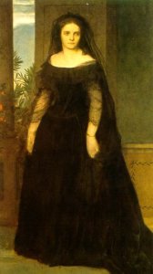 Bildnis der Tragodin Fanny Janouschek  1861