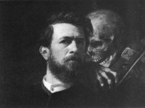 Self-portrait with Death Playing the Fiddle (detail)